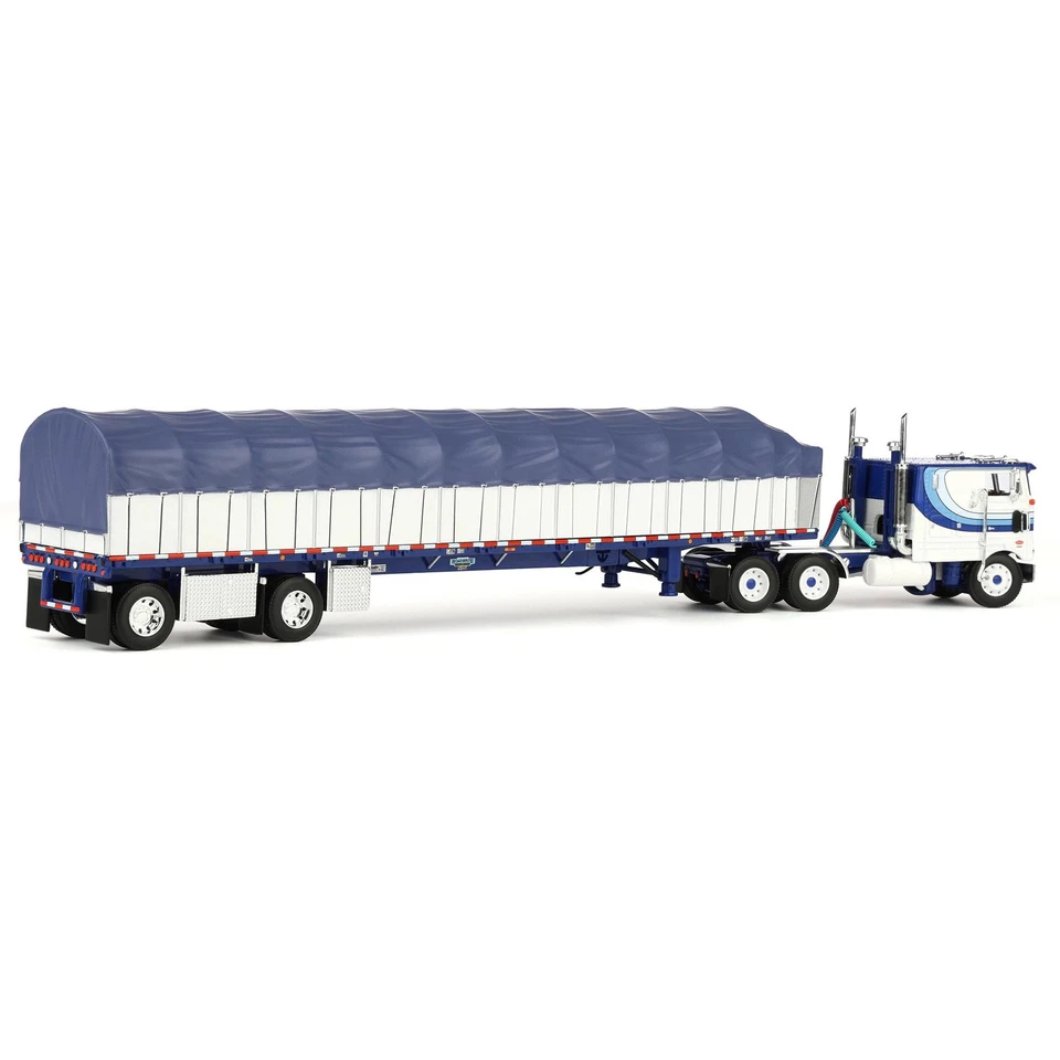 DCP 1/64 Peterbilt 352 COE Sleeper Wilson Roadbrute Flatbed Trailer 60-2057 - Image 3 of 4