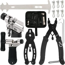 11Pcs Bike Chain Repair Tool Kit, Include Pliers & Portable Link... 