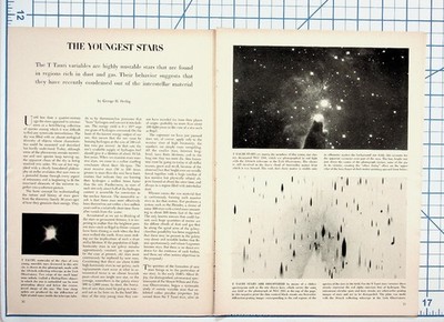 1960s The Youngest Stars Astronomy Scientific Article Magazine Pages Ephemera