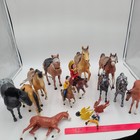Lot of 12 Plastic Toy horse Figurines diamond p hong kong unmarkedHorses Ponies. — photo 1