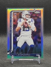 2025 Topps Chrome Football Riley Leonard #318 RC Refractor Colts