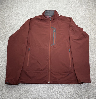 REI Co-Op Men s Size M Signal Peak Softshell Red Jacket Full Zip 3 Pockets