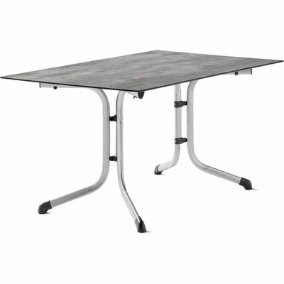 SIEGER Klapptisch Polytec 140x90cm Stahlgestell graphit/ Tischplatte Polytec HPL