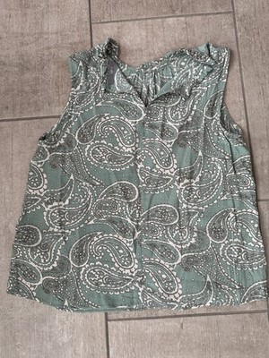 Damen Jakes Bluse Top Gr. 42 grün beige top