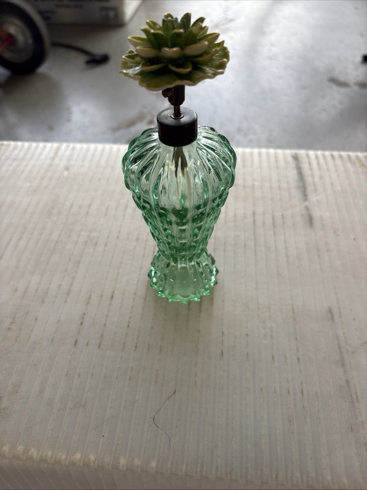 I. W. Rice & Co Vintage Japan Green Glass Perfume Bottle | eBay