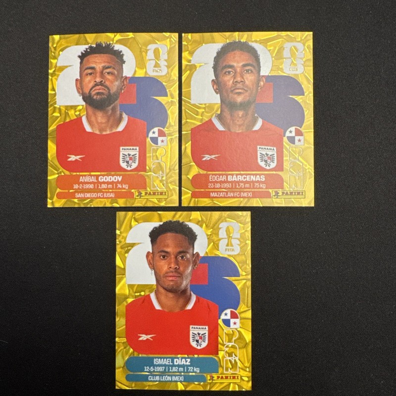 2026 Panini World Cup Stickers Team Panama Lot Of 3 (PAN) Gold Parallel
