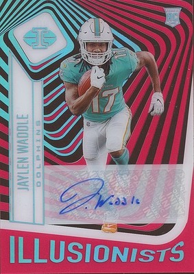 Jaylen Waddle 2021 Illusions Illusionists Auto Autograph RC Miami Dolphins 14/50