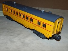 LIONEL O 2482 WESTFIELD YELLOW ANNIVERSARY LIGHTED PASSENGER CAR #2