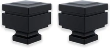 BLASTHOME Luxury Step Square Finials – Tuxedo Black