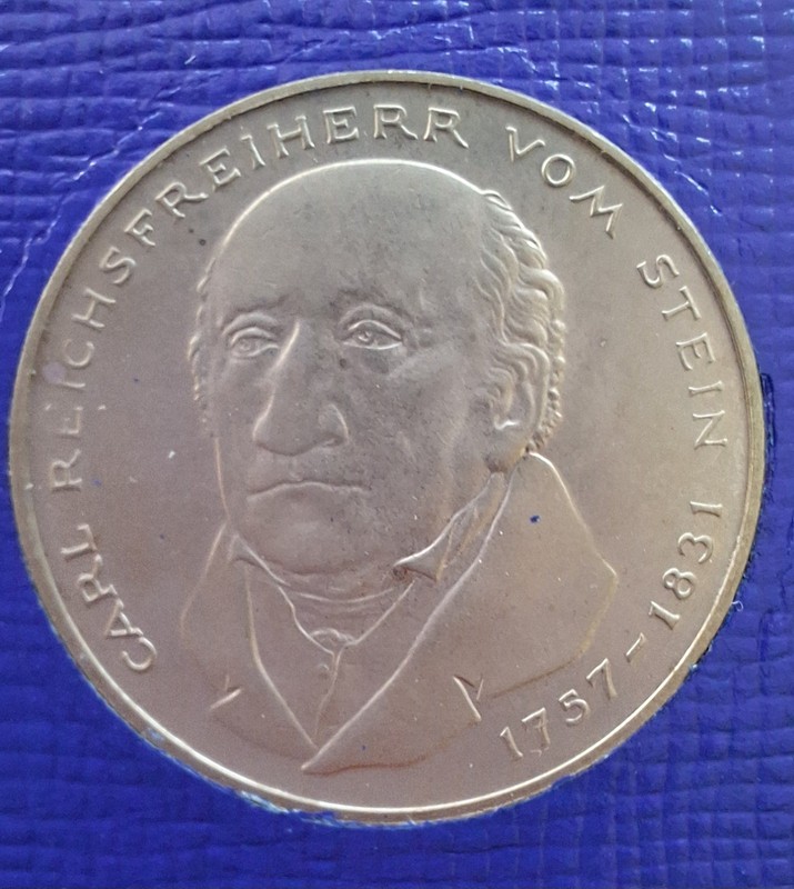 1981 G Germany 5 Deutsche Mark Death of Carl Reichsfreiherr Vom Stein KM# 155