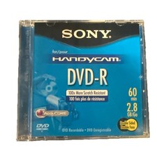 New Sealed - SONY for Handycam DVD-R 60m 2.8GB - Double Sided