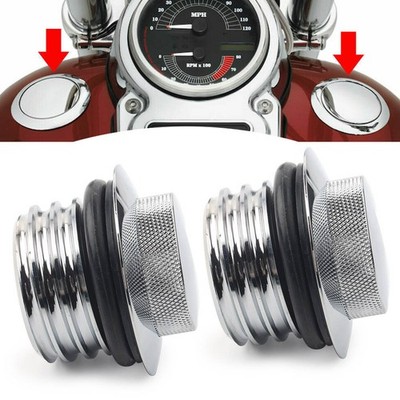 Thread Flush Pop Up Gas Cap Belüftete Kraftstofftank Abdeckung für Harley Chrom
