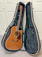 ZAGER ZAD80CE Solid Cedar/Rosewood Acoustic Electric "AURA" Pro Guitar w/Stand