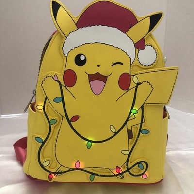 Loungefly- Pokémon Santa Pikachu String Lights Light Up Mini Backpack Pokémon Santa Pikachu String Lights Light Up Mini Backpack main image 4