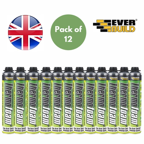 Everbuild ThermoFoam Long Term Thermal Insulation System 750ml - Pack of 12
