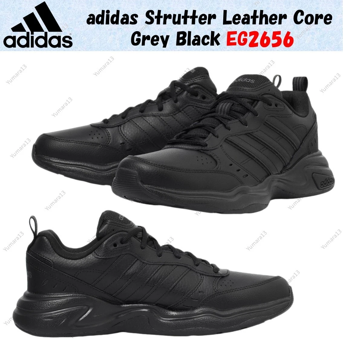 adidas Strutter Leather Core Grey Black EG2656 taglia uomo