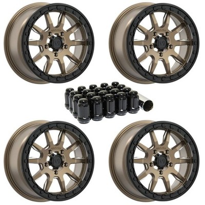 Valor Offroad Bronze V15 UTV Beadlock Wheel - 15x7/+45mm(6+1)/5x114.3 - 4 Pack