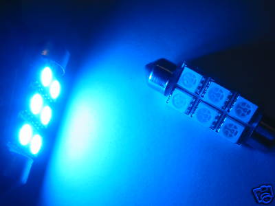 Paar Nan C5W 6 LED Soffitte 39mm Blau KB