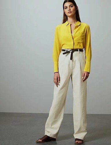 New M\u0026S Autograph Stone Linen Blend 