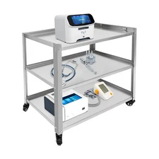 3 Tier Kitchen Trolley Cart Utility Serving Storage Rolling Cart Stainless Steel