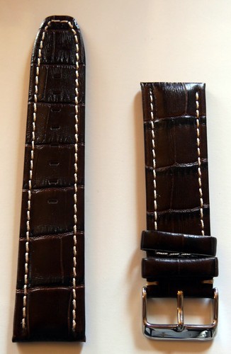 Bracelet Montre En Cuir De Veau Brun Militaire - Lourd, Qualité, 3 Pièces, Largeur 24mm - Neuf Avec étiquettes