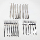 Oneida 19pc Old Style Sand Dune Stainless Fork & Knife Flatware