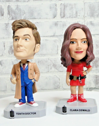 Funko BBC Doctor Who Tenth Doctor & Clara Oswald Wacky Wobbler Bobble Head 2009