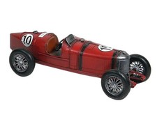 32.5CM RED 1920'S VINTAGE STYLE RACING CAR TIN PLATE VINTAGE MODEL