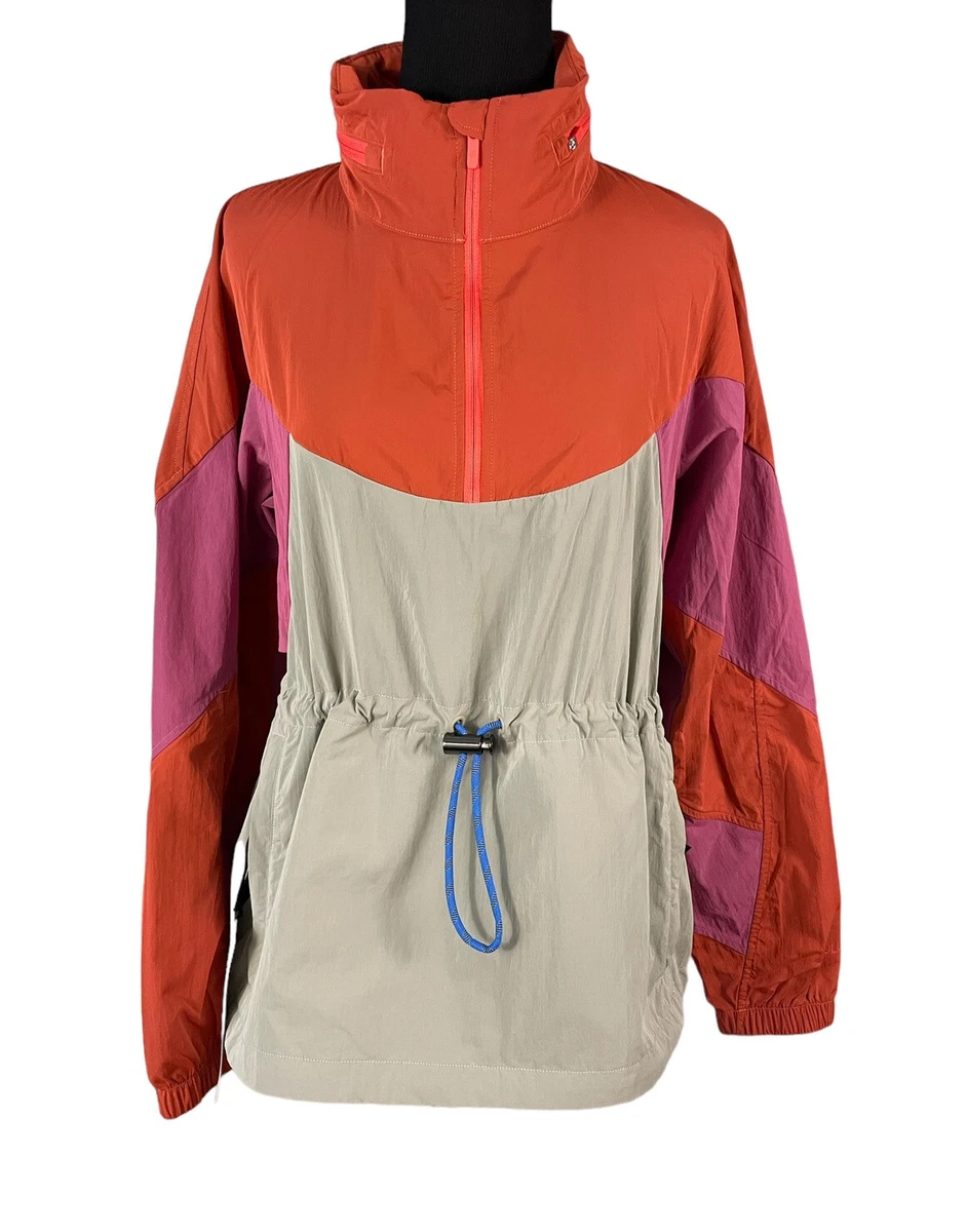 NWT Lululemon Evergreen Anorak Sz 6 Pink Punch Raw Linen Gray Jacket Colorblock