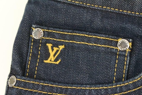 Dark Rinse LV Fleur Logo Jeans 119lv8 