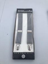 VTG New York City Shady Character Men s Suspenders Black White MIP New