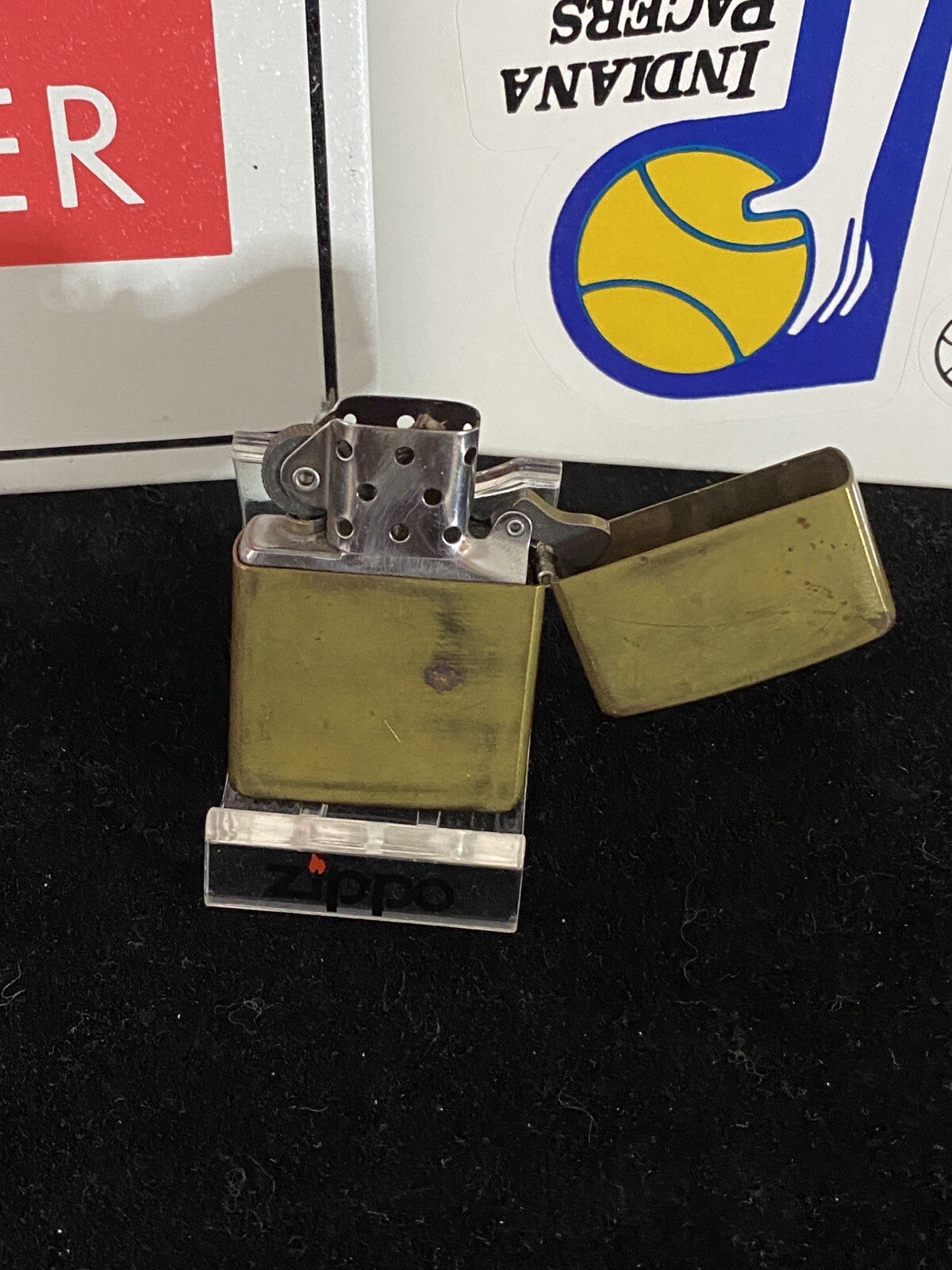 Alice in Wonderland Caterpillar Brass Vintage Zippo Lighter Great Color