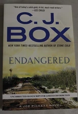 ENDANGERED by C J BOX-SIGNED by Author-RARE UNCORRECTED PROOF 1ST EDITION-NEW