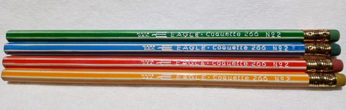 4-"266€ Adler KOKETT Nr. 2 Eagle Pencil Co. U.S.A." Holzstifte / 4 verschiedene Farben - Bild 4 von 16