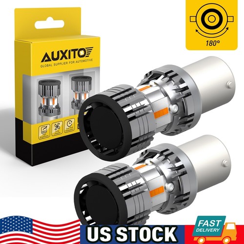 AUXITO 2x 1156 7506 LED Turn Signal Light Bulb Amber with Build-in Load Resistor