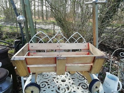 wooden pull along cart