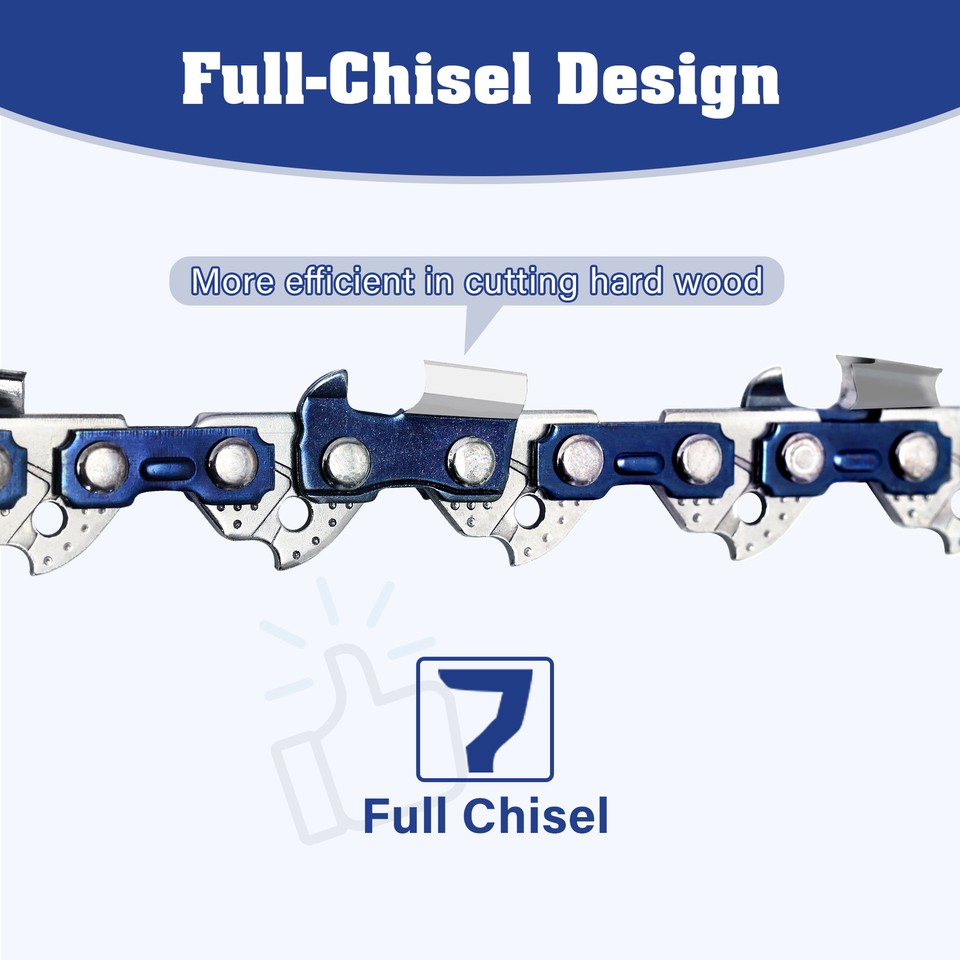 PETOX 20 Inch Chainsaw Chain 3-Pack 72 Drive Links, 3/8