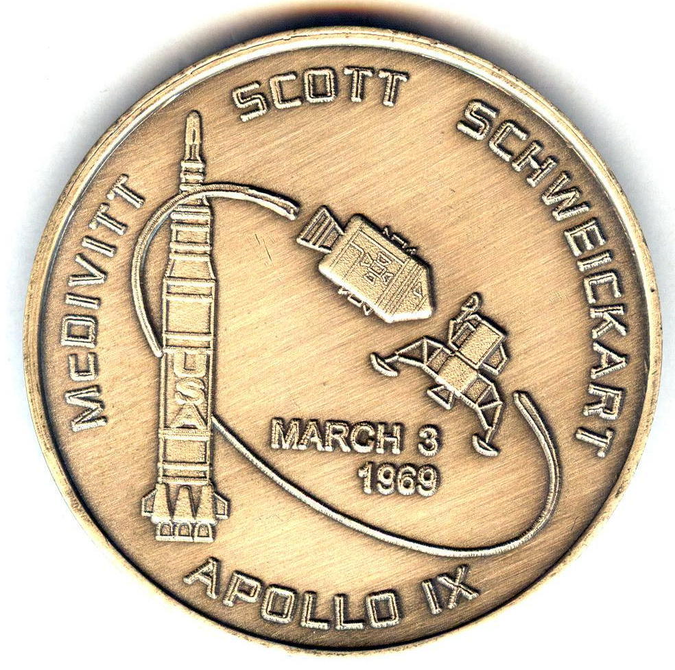 N309 NASA SPACE COIN / MEDAL, APOLLO 9 | eBay