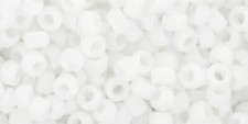 8/0, Toho Seed Beads, 41F Opaque-Frosted WHITE, 10 grams, TR-08-41F