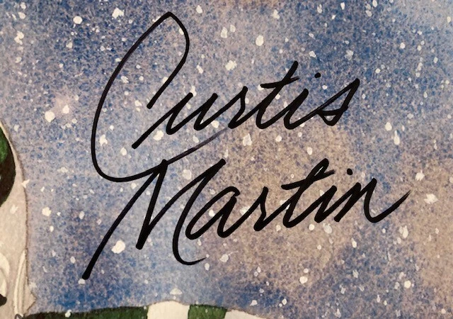 IMPRESIÓN 11x14 bellamente firmada por CURTIS MARTIN CON CERTIFICADO DE AUTENTICIDAD DE JSA Foto 2 de 4