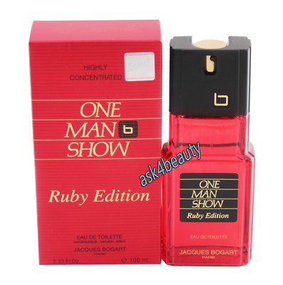 One Man Show Ruby by Jacques Bogart 3.3oz/100ml Edt Spray For Men New In Box