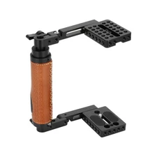 CAMVATE Foldable Camera Cage With Leather Side Handgrip For Large DSLR Cameras