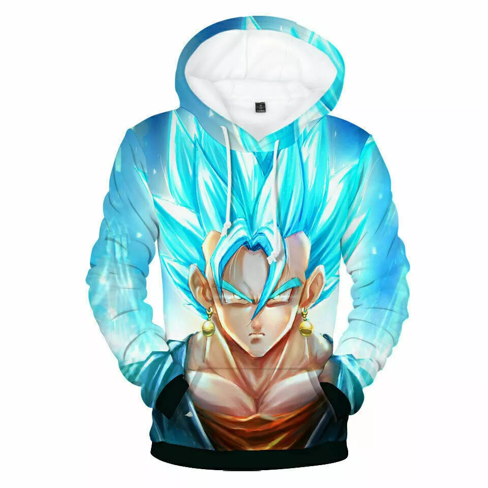 Mens/Unisex Pullover Hoodie Sweater Gift Print Kid Goku Son Anime Saiyan  Kakarot