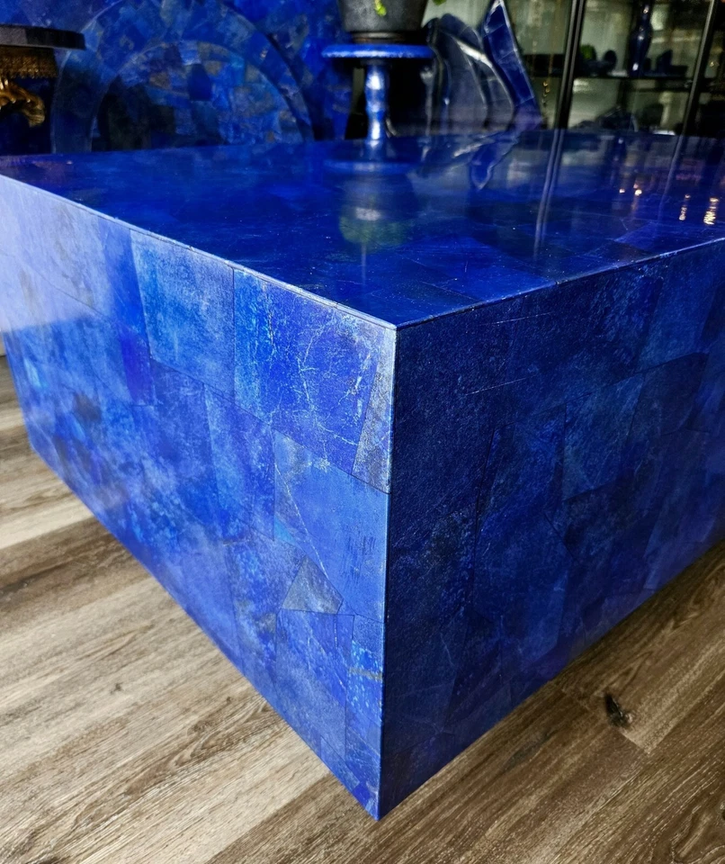 Lapis Lazuli table, coffee table, unique coffee table, Table, stone coffee table - Image 3 of 4