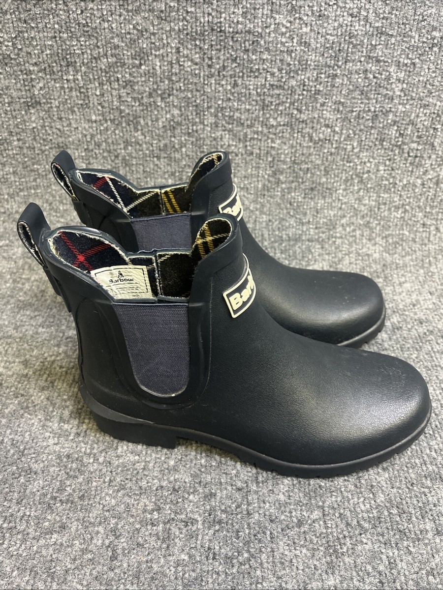 Barbour Navy Wilton Wellington Chelsea Ankle Boots Sz UK 3