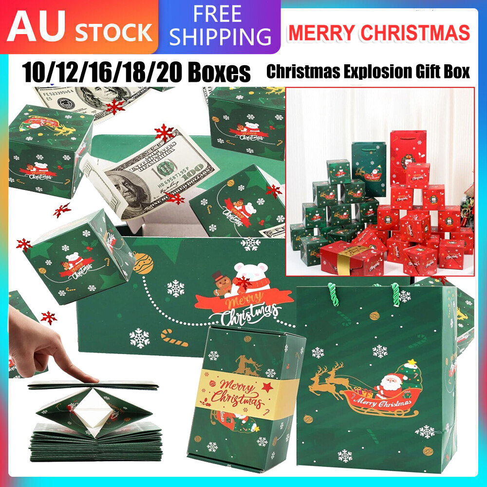 Merry Christmas Surprise Gift Explosion Boxes Money Bounce Jumping Box Kids Gift
