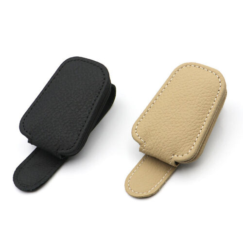 Car Leather Sunglasses Clip Sun Visor Mount Fastener Ticket Glasses Holder - Picture 13 of 22