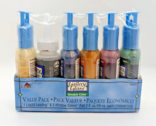 Gallery Glass Window Color Value Pack Plaid Stained Glass Paint Set of Six 6 NOS