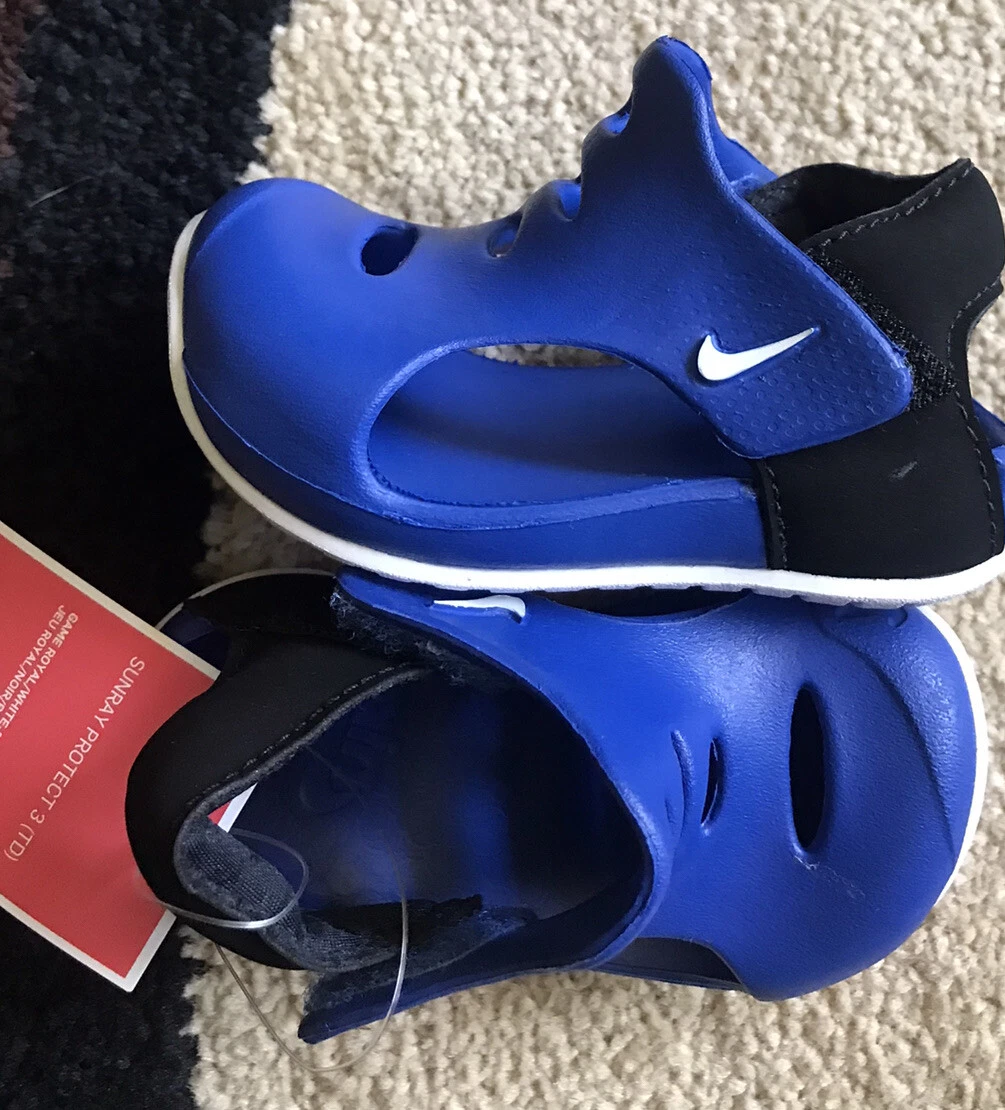 Nike SUNRAY PROTECT 3 (TD) Royal Blue Sandals Baby Size 4 DH9465-400 NWT |  eBay