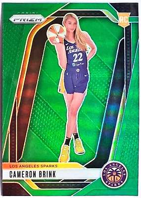 Cameron Brink 2024 WNBA Prizm #143 Green Prizm Image Variation RC